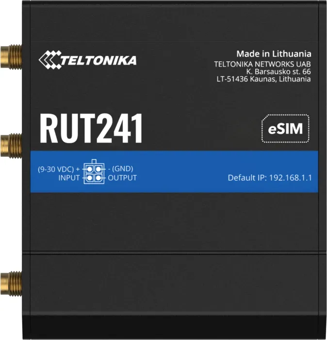 Teltonika RUT241 eSIM LTE WLAN Router, Global (RUT241230000)