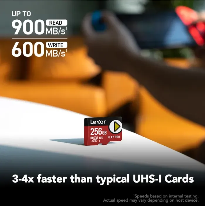 Lexar PLAY PRO R900/W600 microSDXC Express 256GB, Class 10, SD Express EX I (LMSXPS0256G-BNNNU)