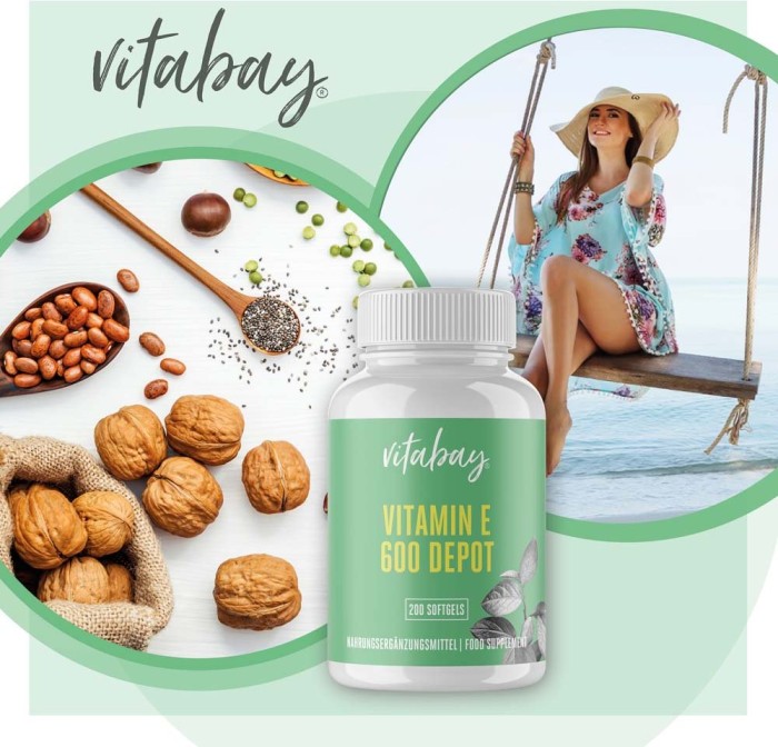 Vitabay Vitamin E 600 IE, 200 Stück