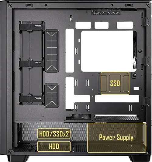 Antec Flux SE, schwarz/braun (0-761345-10177-6)
