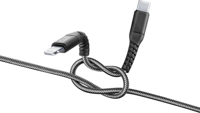 Cellularline Tetraforce cable USB-C/Lightning 1.2m black (TETRACABC2LMFI1MK)