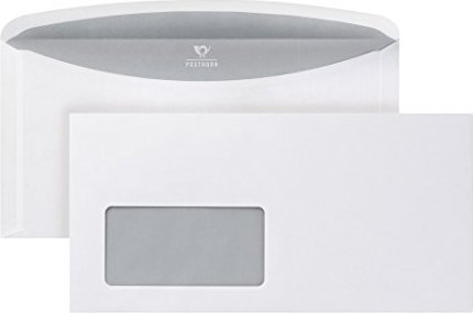 Bong Posthorn Envelope C6/C5 with window white, 114x229mm, 80g/m², 1000 pieces (02526148)