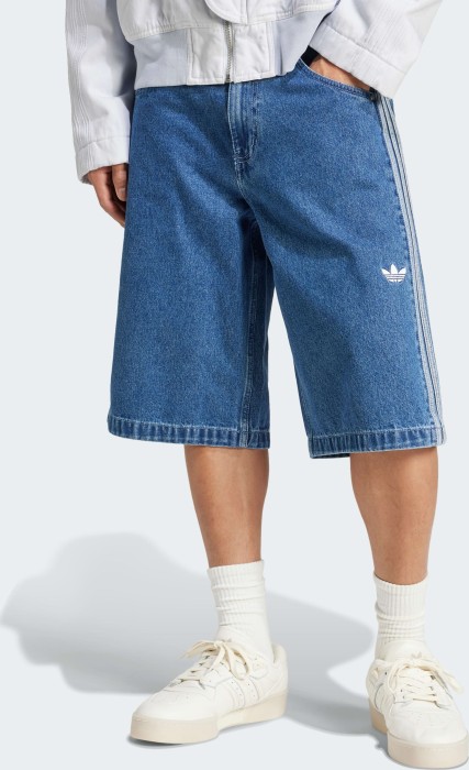 adidas Adicolor Denim Firebird Shorts medium blue denim (Herren) (JC6235)