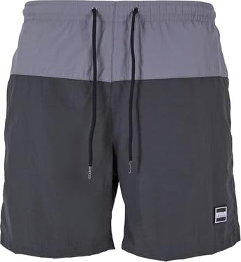 Urban Classics Block Badeshorts blackbrid/asphalt (Herren) (TB1026-03490)