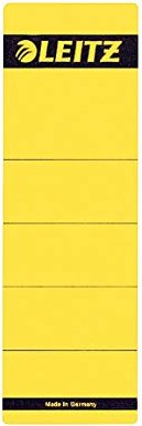 Leitz spine labels for Standard-/hardboard folder short/wide, yellow (16420015)