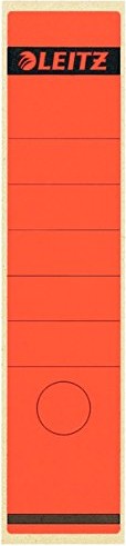 Leitz spine labels for Standard-/hardboard folder red, 100 pieces (16401025)