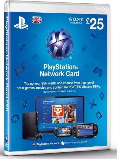 Sony Playstation network card - 25 pound (PS5/PS4/PS3/PSVita/PSP)