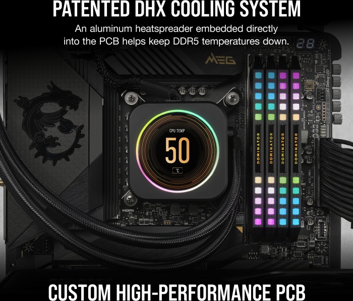 Corsair Dominator Platinum RGB schwarz DIMM Kit 32GB, DDR5-5600, CL36-36-36-76, on-die ECC (CMT32GX5M2B5600C36)