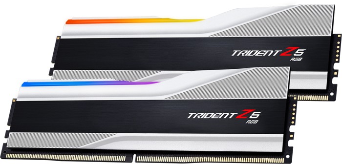 G.Skill Trident Z5 RGB silber DIMM Kit 32GB, DDR5-7200, CL34-45-45-115, on-die ECC (F5-7200J3445G16GX2-TZ5RS)